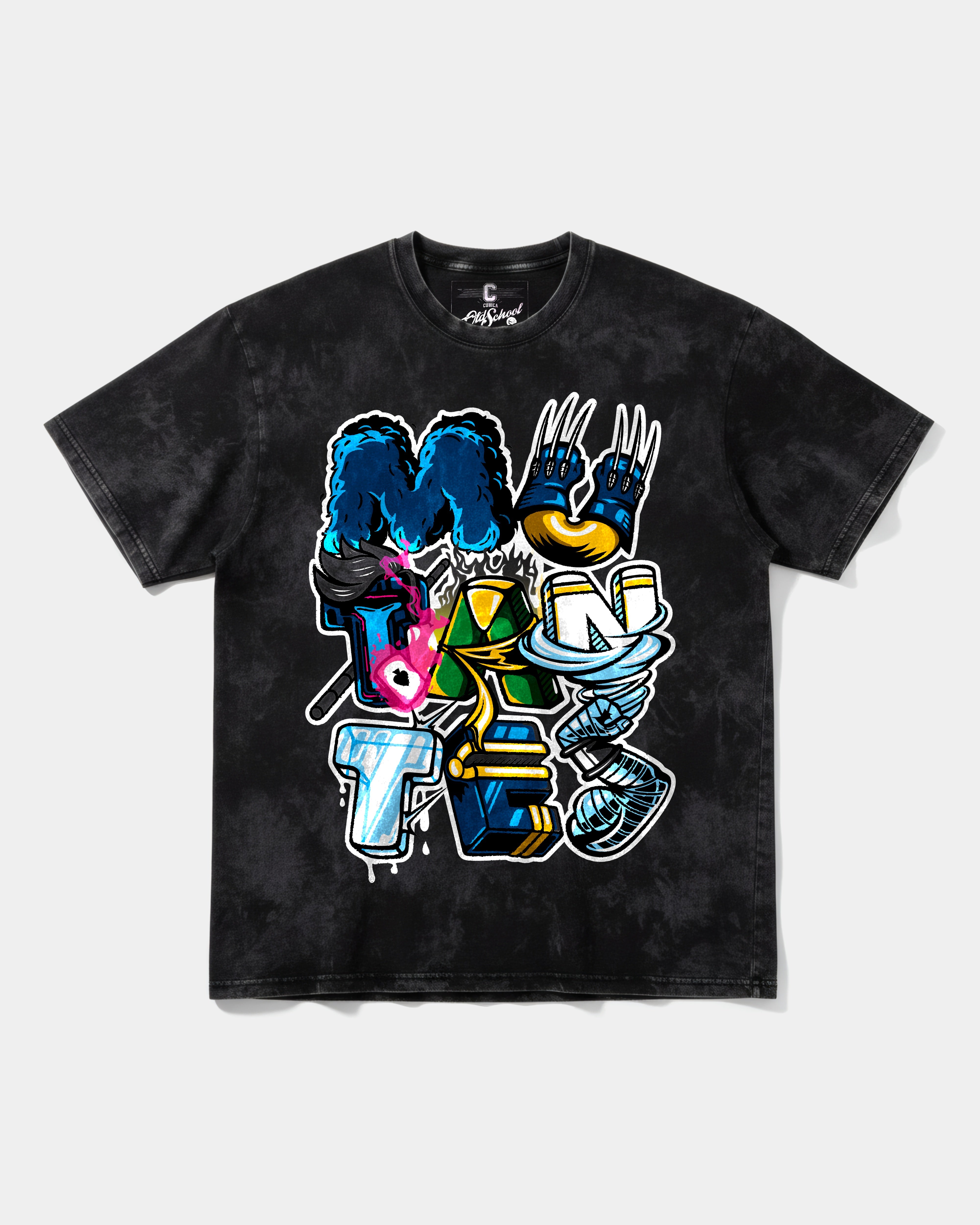 Camiseta Mutantes Big Front Oversize Acid