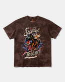 Camiseta The Savage Big Front Oversize Acid Marron