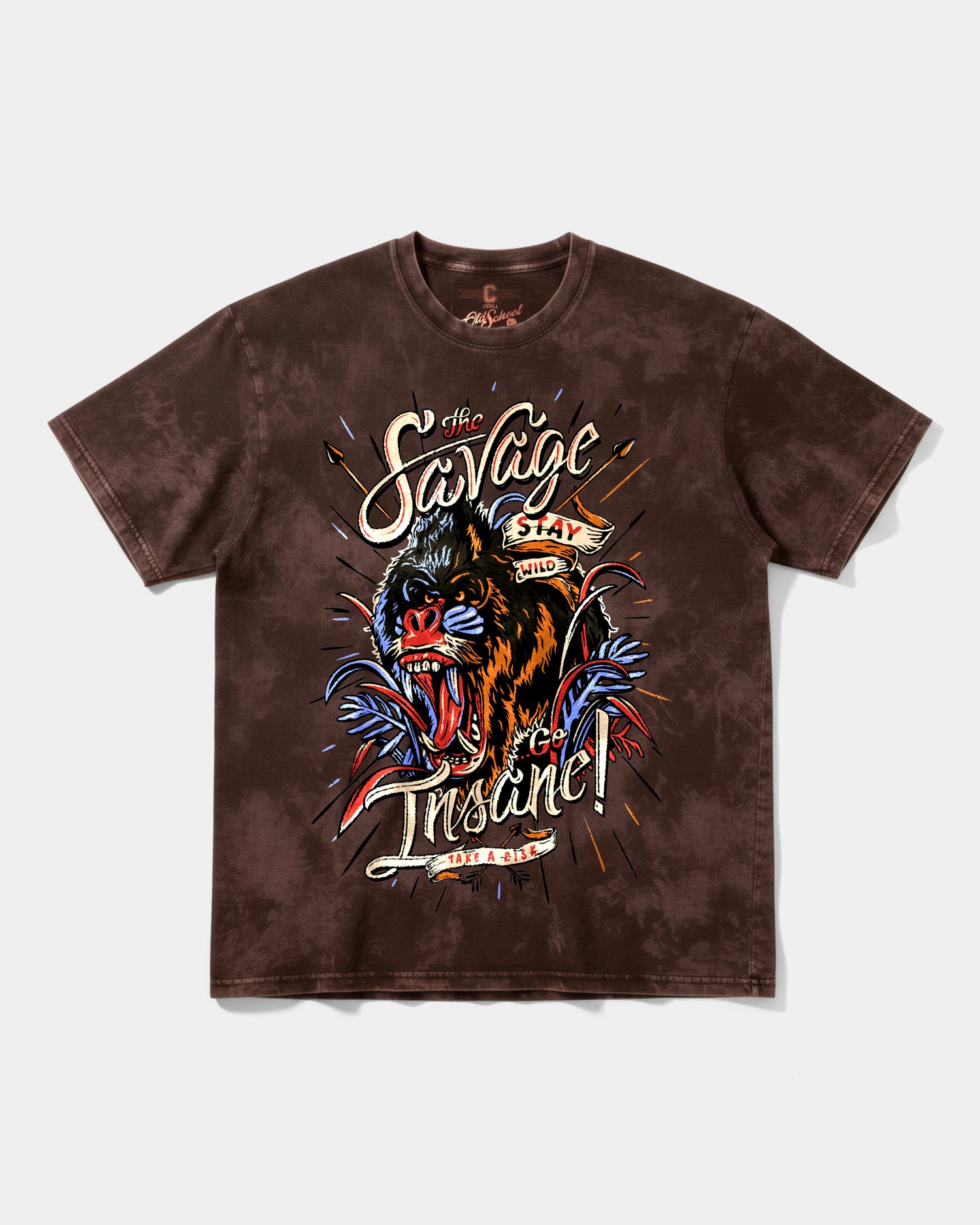 Camiseta The Savage Big Front Oversize Acid Marron