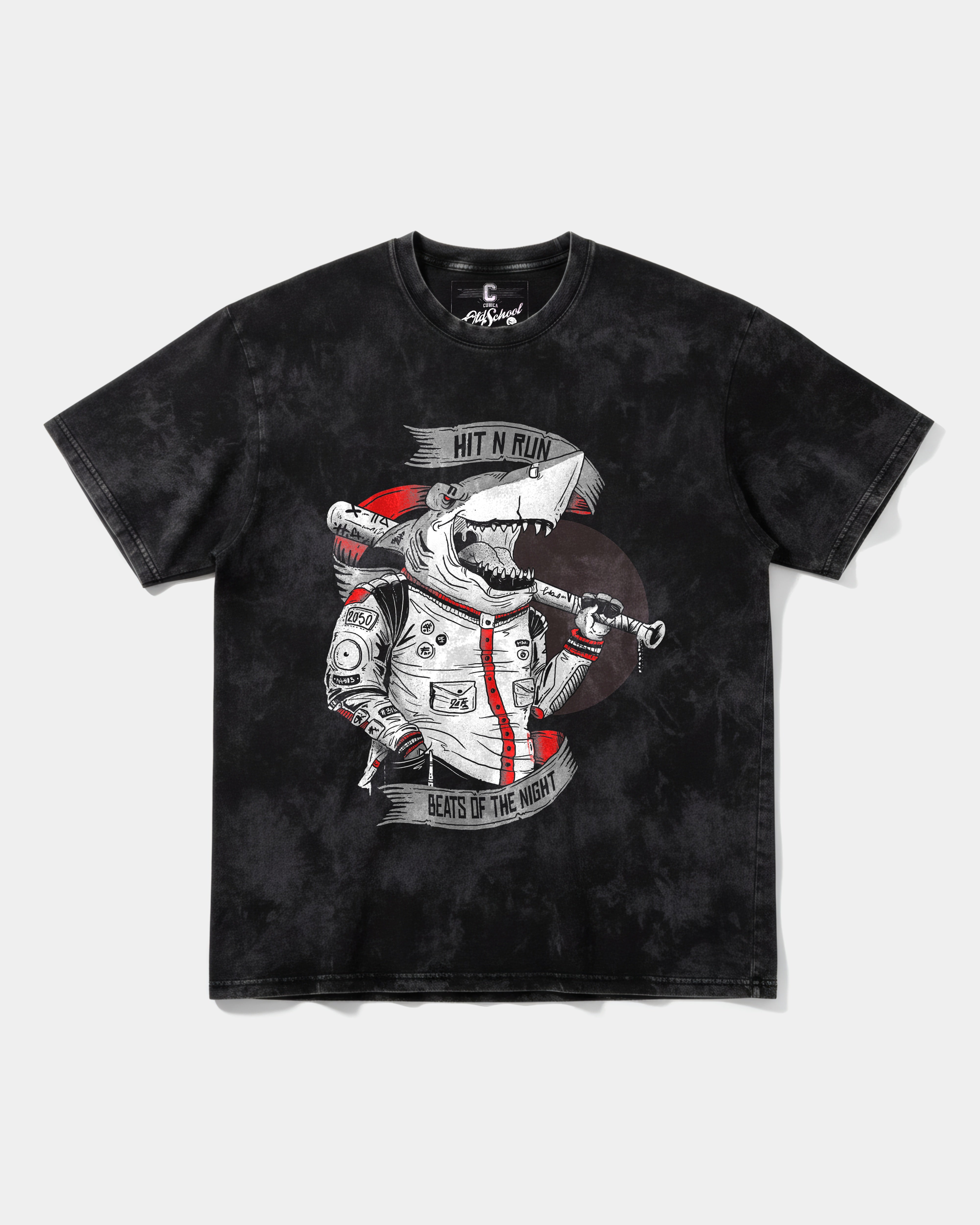 Camiseta Baseball Shark Big Front Oversize Acid