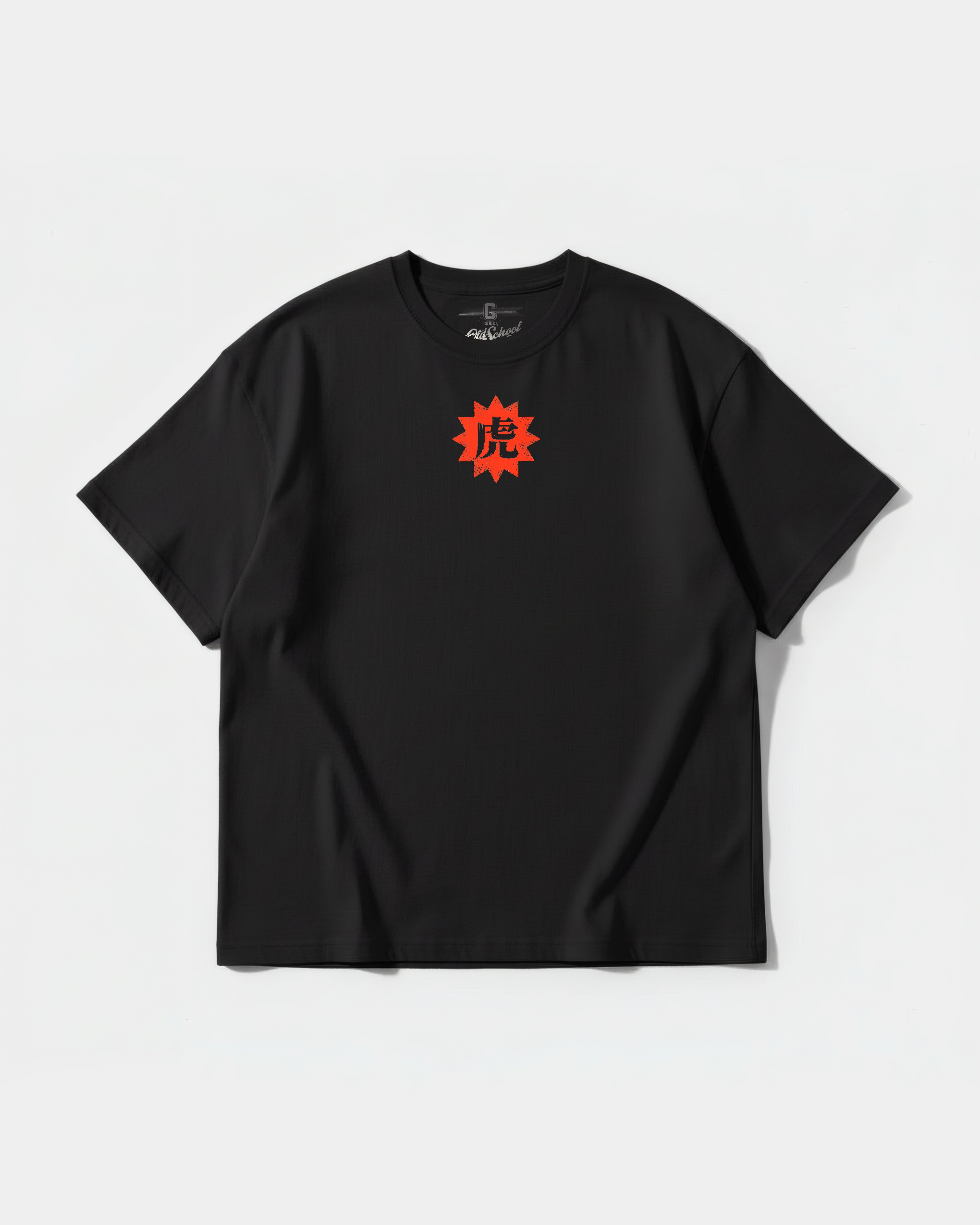Camiseta Just Be Stronger Chest Front Oversize Basic Negro