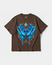 Camiseta Libertad White Big Front Oversize Basic Marron