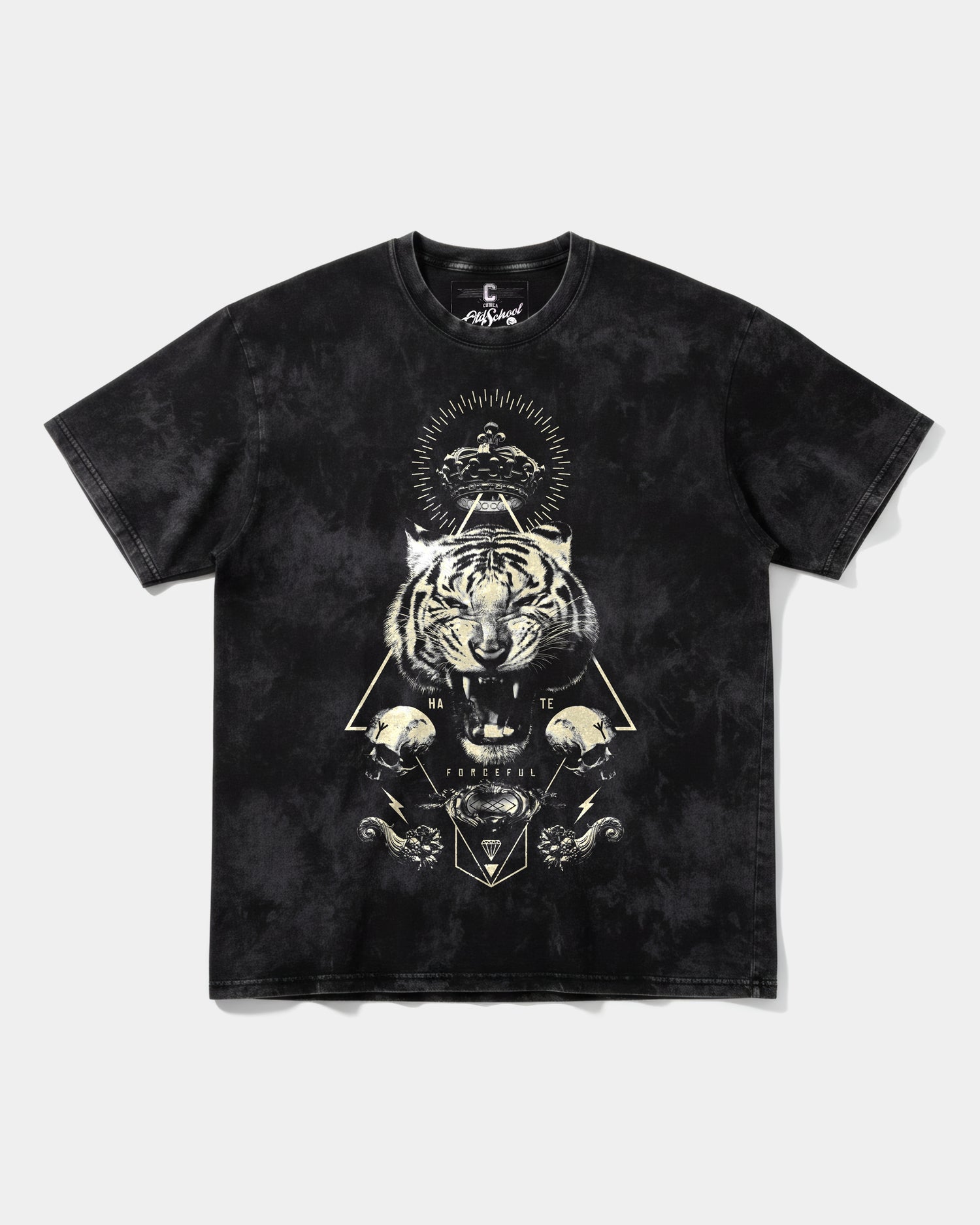 Camiseta Forceful Big Front Oversize Acid Negro