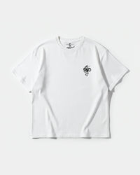 Camiseta Cubica Snake White Pocket Front Oversize Basic Blanco