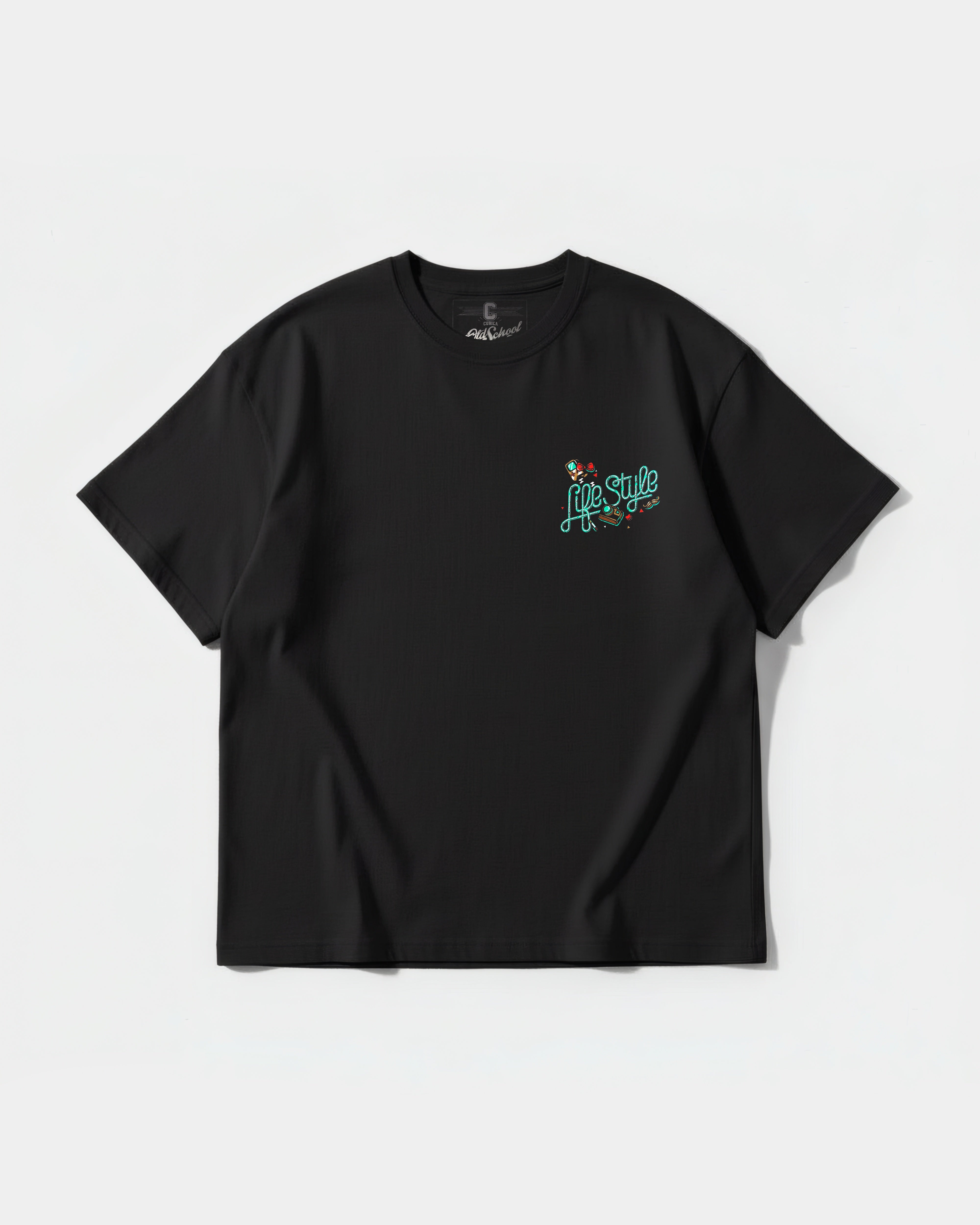 Camiseta Hipster Bear Pocket Front Oversize Basic
