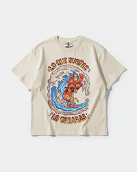 Camiseta Pizza Surf Big Front Oversize Basic Beige