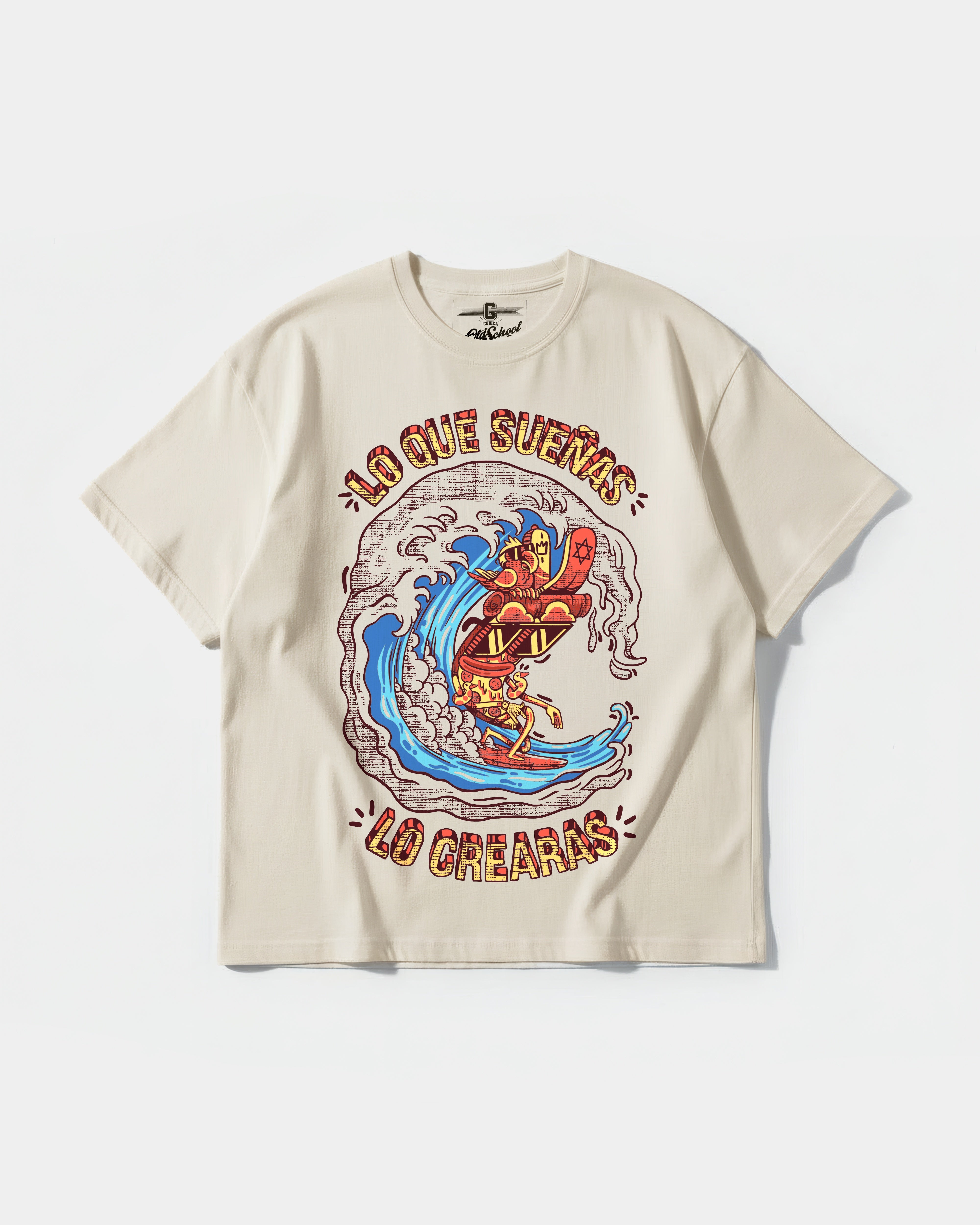 Camiseta Pizza Surf Big Front Oversize Basic