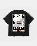 Camiseta Freedom Big Back Oversize Basic Negro