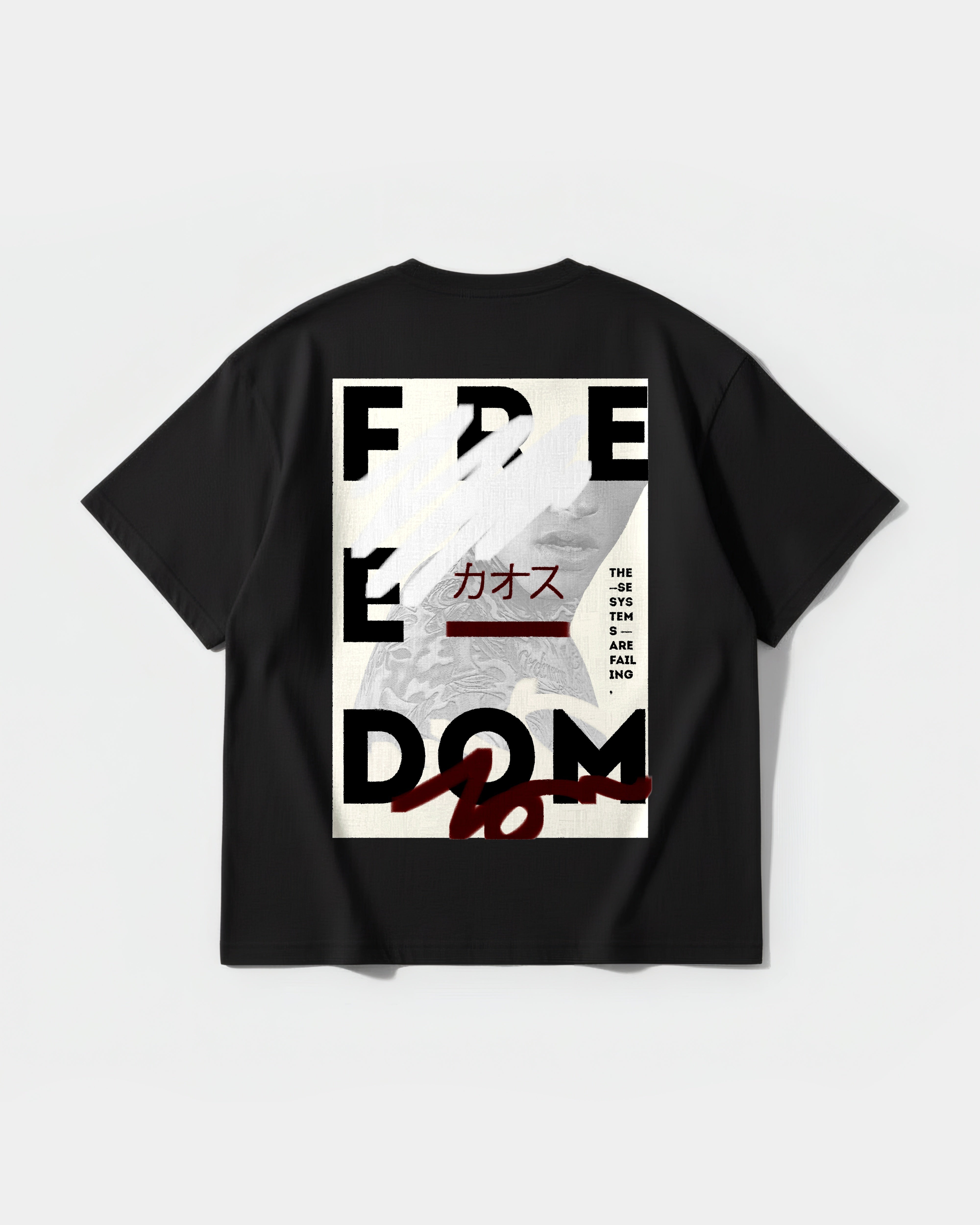 Freedom Big Back Oversize Basic T-shirt