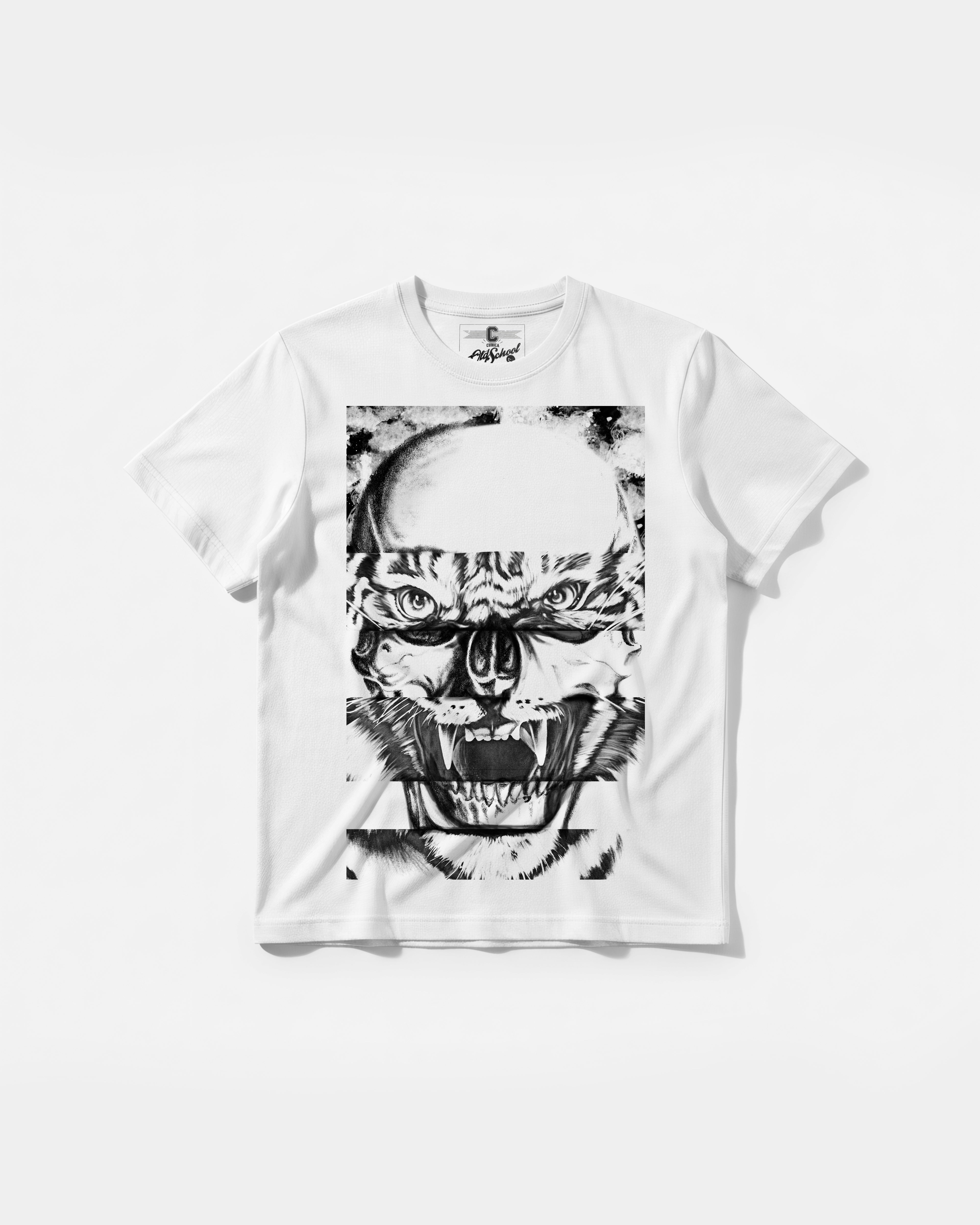Camiseta Skull Tiger Big Front Regular Basic