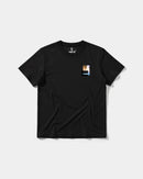 Camiseta Traveling In The Sky Pocket Front Regular Basic Negro