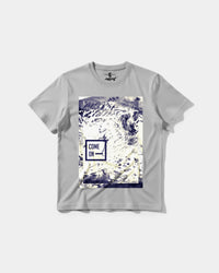 Camiseta Come Con Big Front Regular Basic Gris