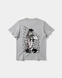 Camiseta Sexy Cat Big Back Regular Basic Gris