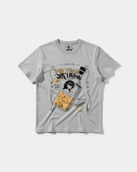 Camiseta Cubica Drinks Big Front Regular Basic Gris
