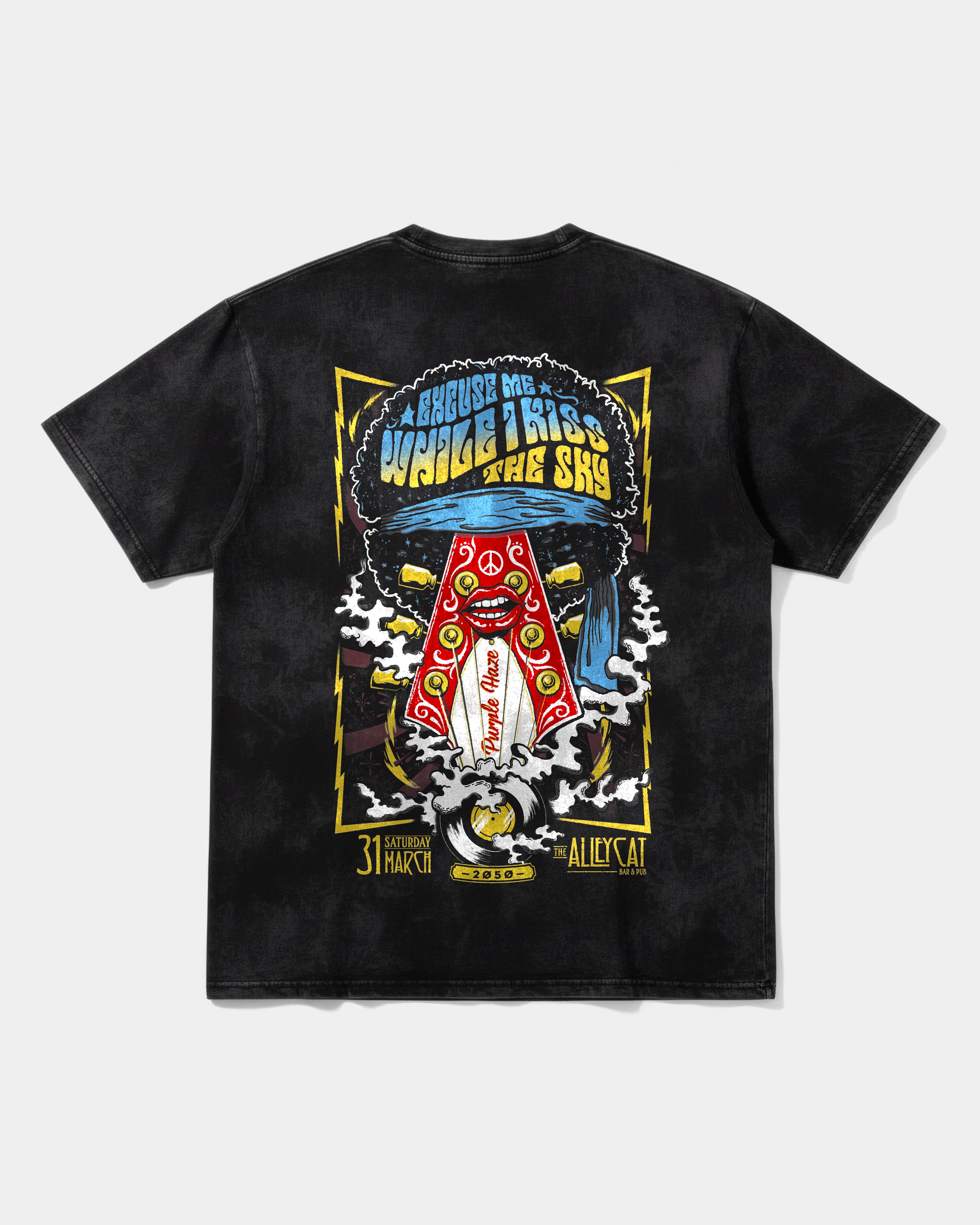 Camiseta Hendrix Big Back Oversize Acid