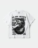 Camiseta We Are Beasts White Big Front Oversize Basic Blanco