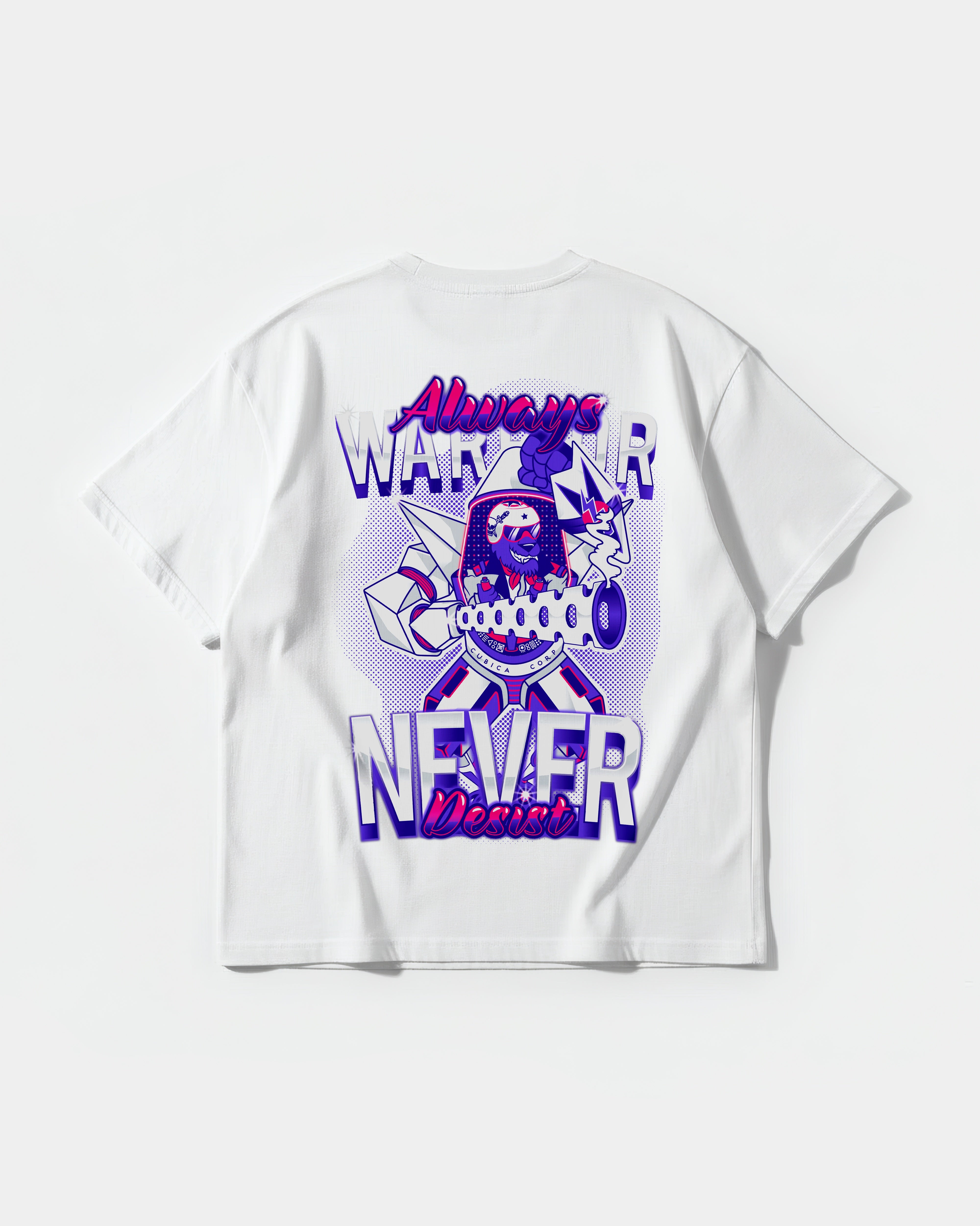 Camiseta Warrior Big Back Oversize Basic Blanco