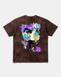 Camiseta Enjoy Sweet Play Big Back Oversize Acid Marron
