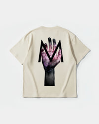 Camiseta Hands M Big Back Oversize Basic Beige