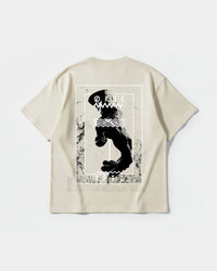 Camiseta Opbe Big Back Oversize Basic Beige