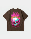 Camiseta Rise In Hell Pocket Front Oversize Basic Marron