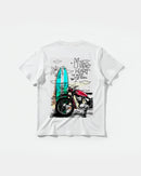 Camiseta Motor Heart White Pocket Front Regular Basic Blanco