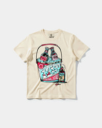 Camiseta Fresh Drink Big Front Regular Basic Beige