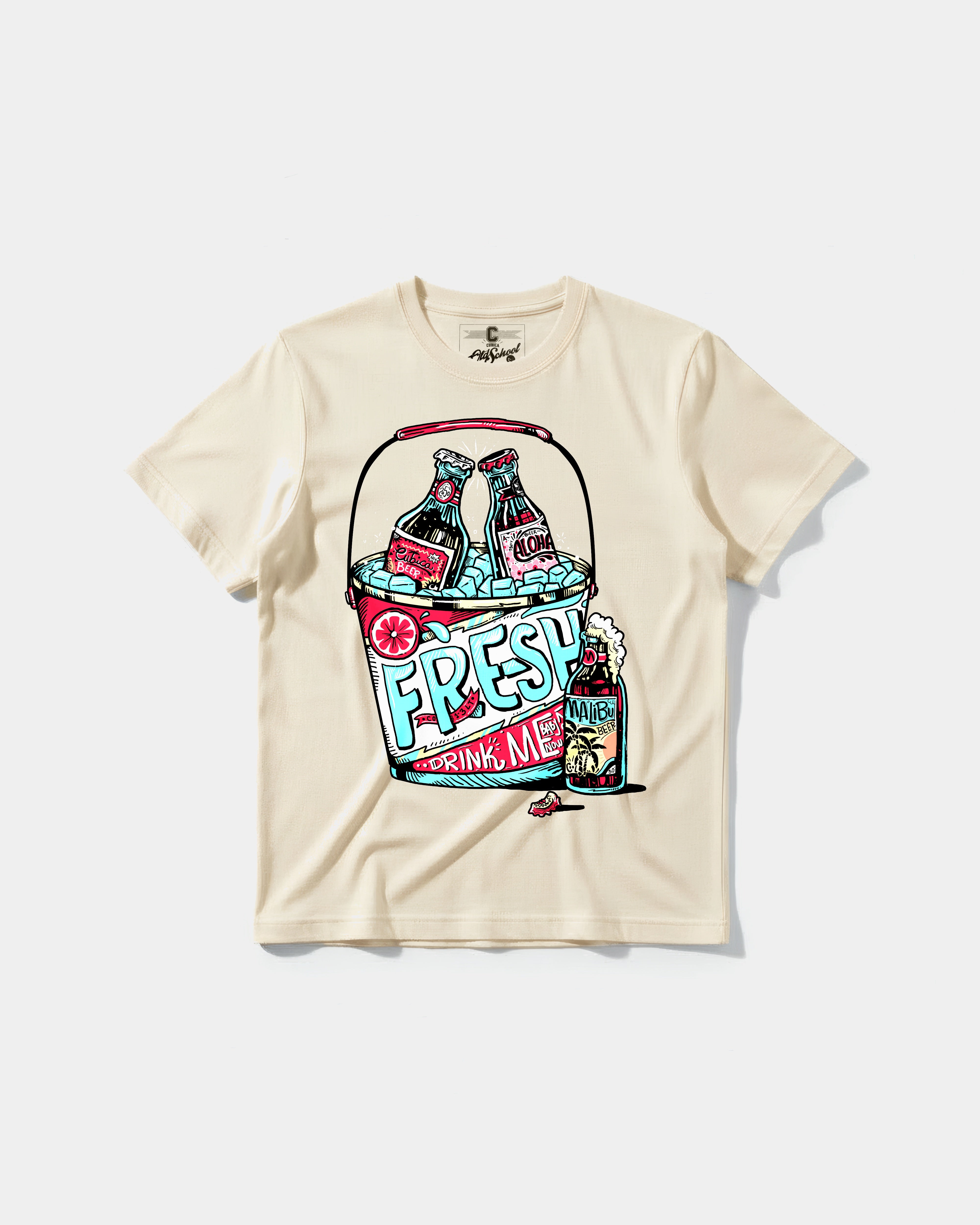 Camiseta Fresh Drink Big Front Regular Basic