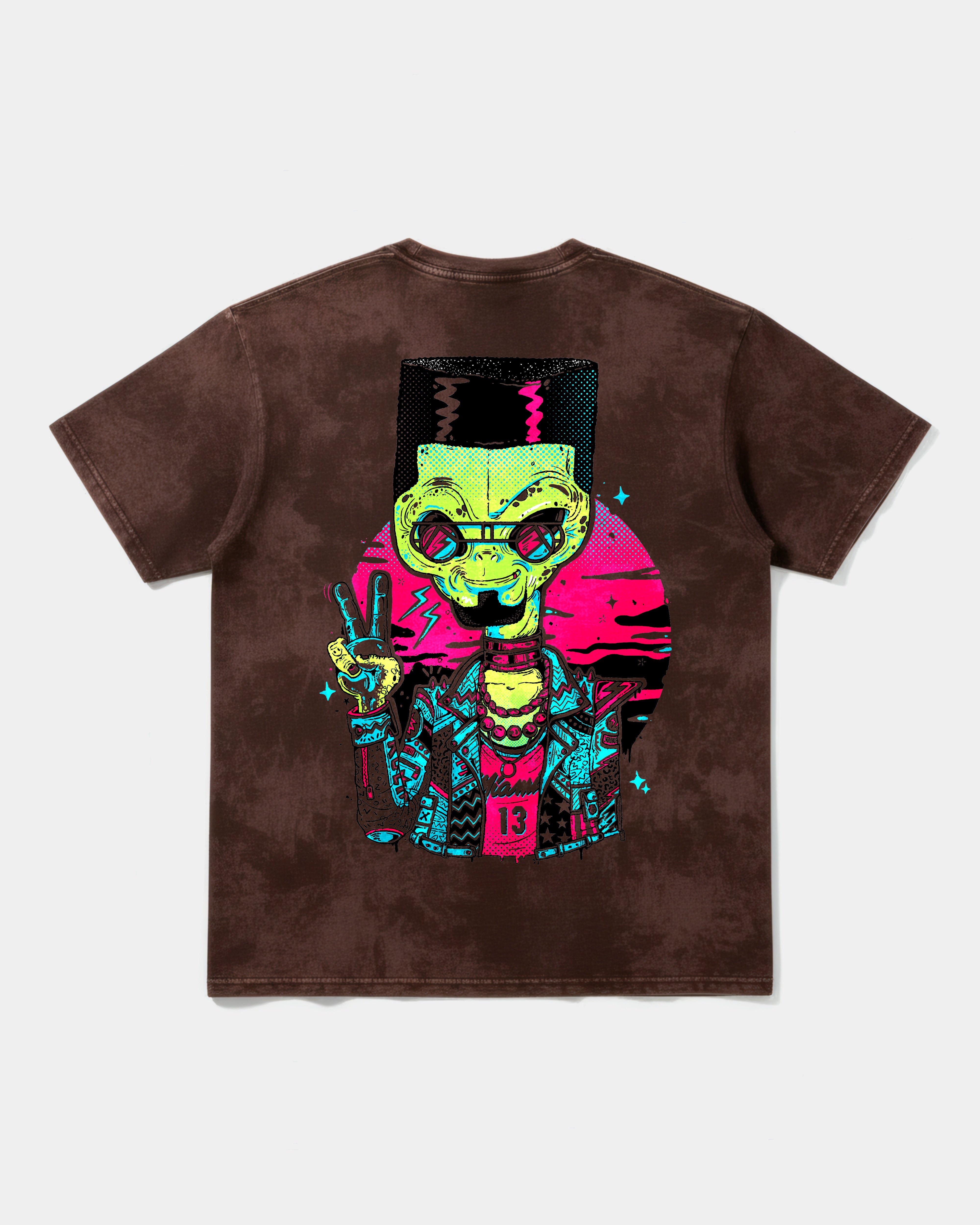 Camiseta Alien In Miami Big Back Oversize Acid