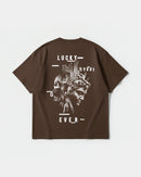 Camiseta Lucky Big Back Oversize Basic Marron