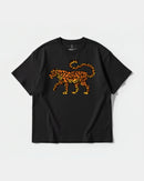 Camiseta Leopardo Big Front Oversize Basic Negro
