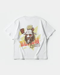 Camiseta Party Now Big Back Oversize Basic Blanco