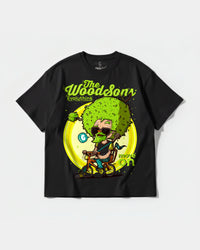 Camiseta The Woodsons White Big Front Oversize Basic Negro