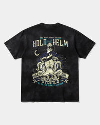 Camiseta Hold The Helm Big Back Oversize Acid Negro