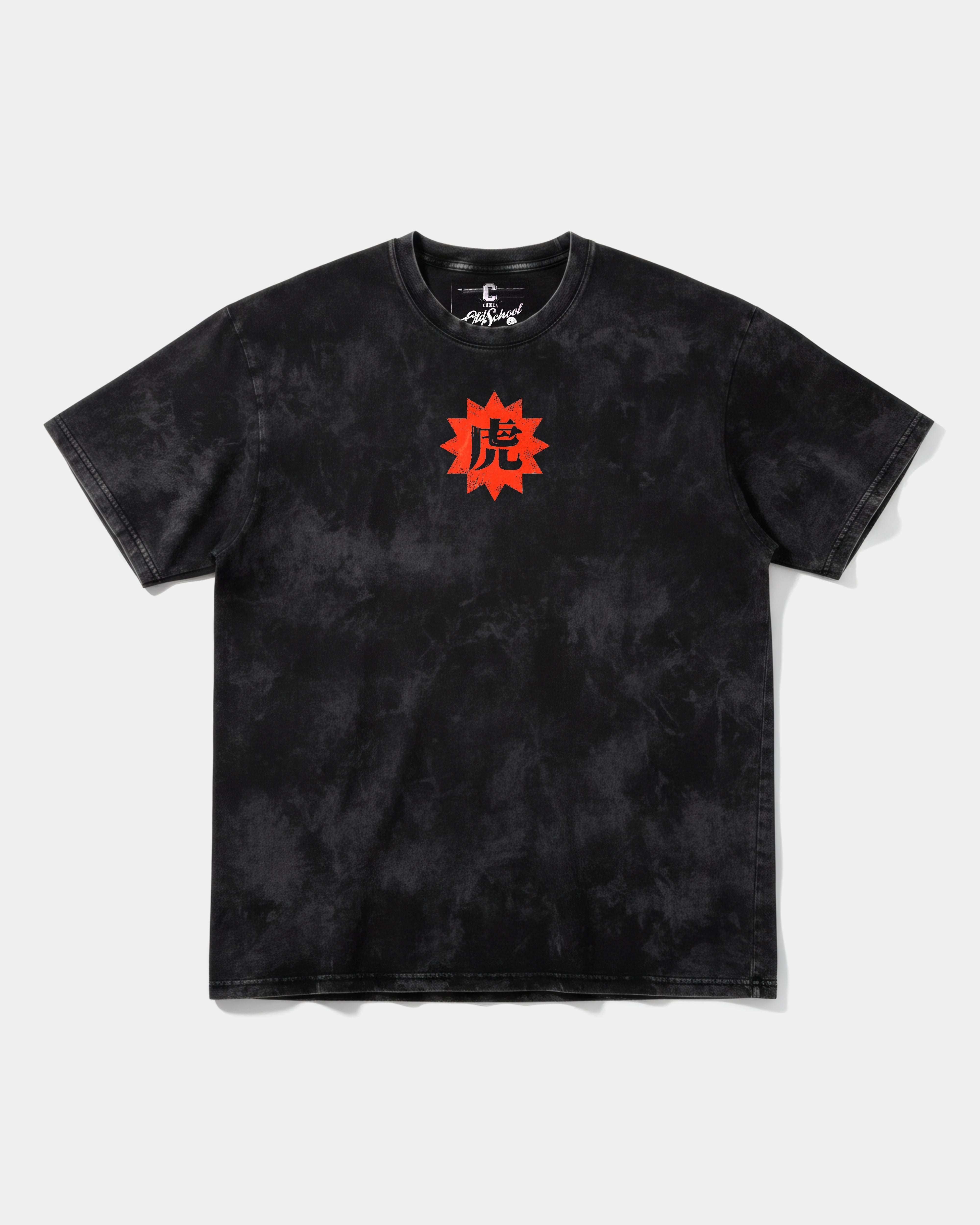 Camiseta Just Be Stronger Chest Front Oversize Acid Negro
