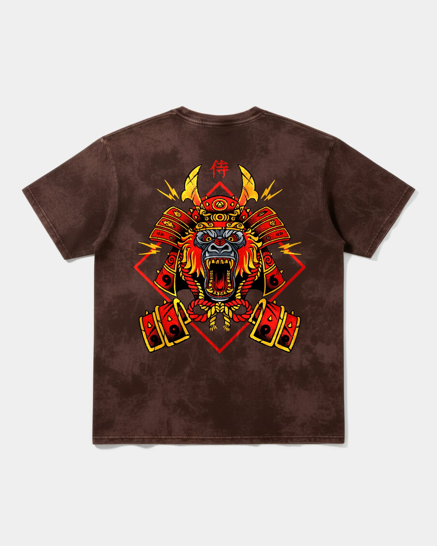 Camiseta Gorilla Samurai Big Back Oversize Acid Marron