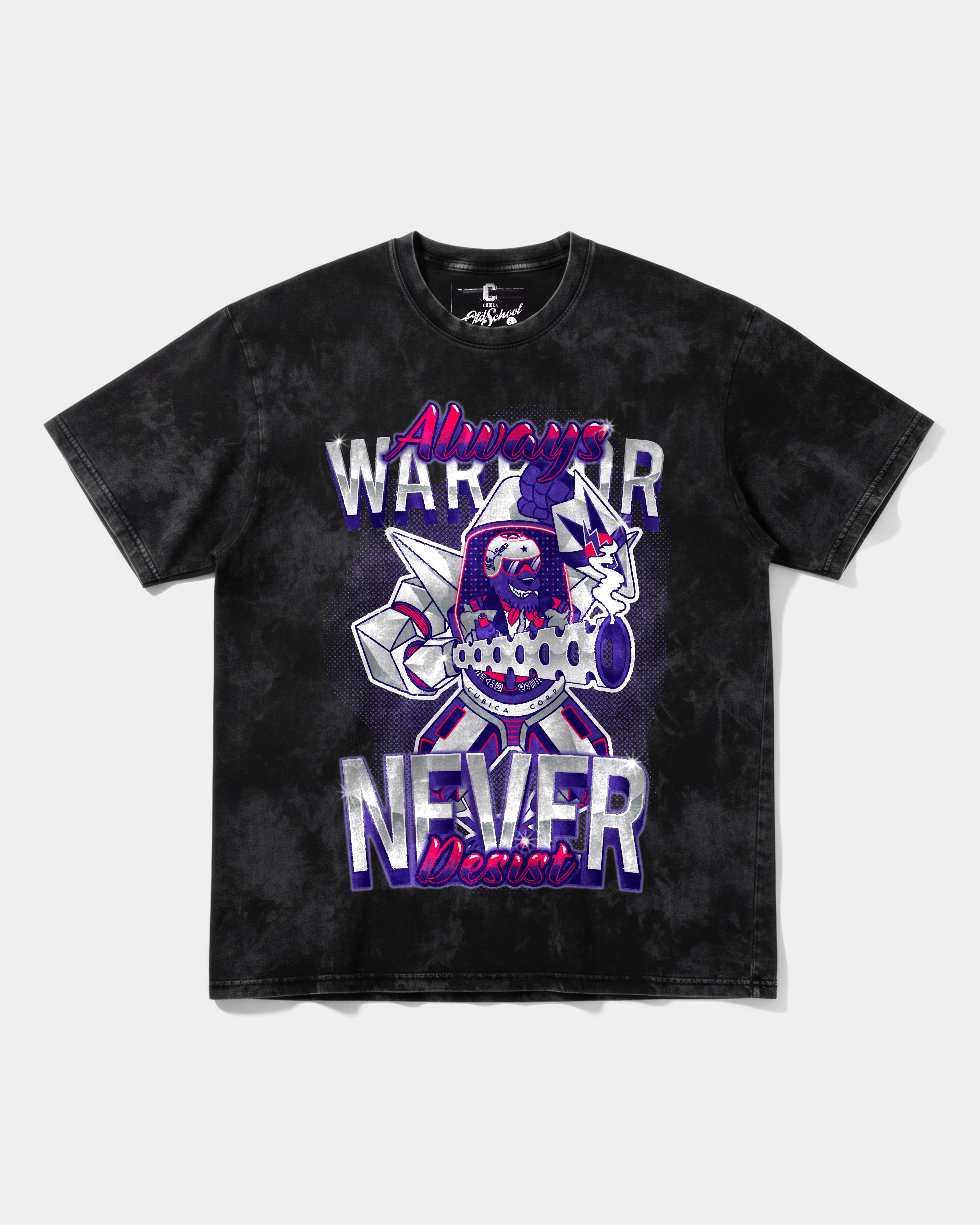 Camiseta Warrior Big Front Oversize Acid