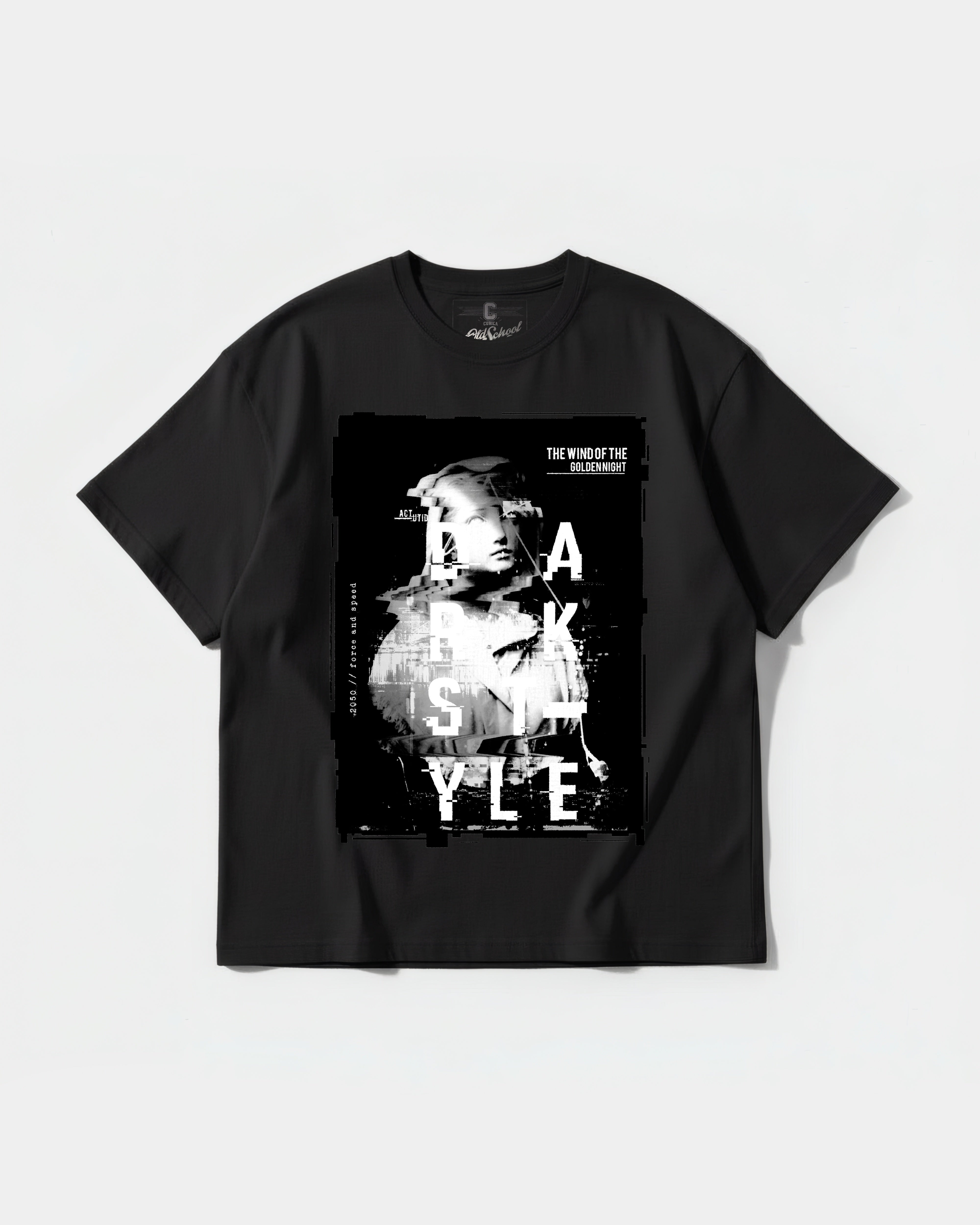Golden Night Big Front Oversize Basic T-shirt