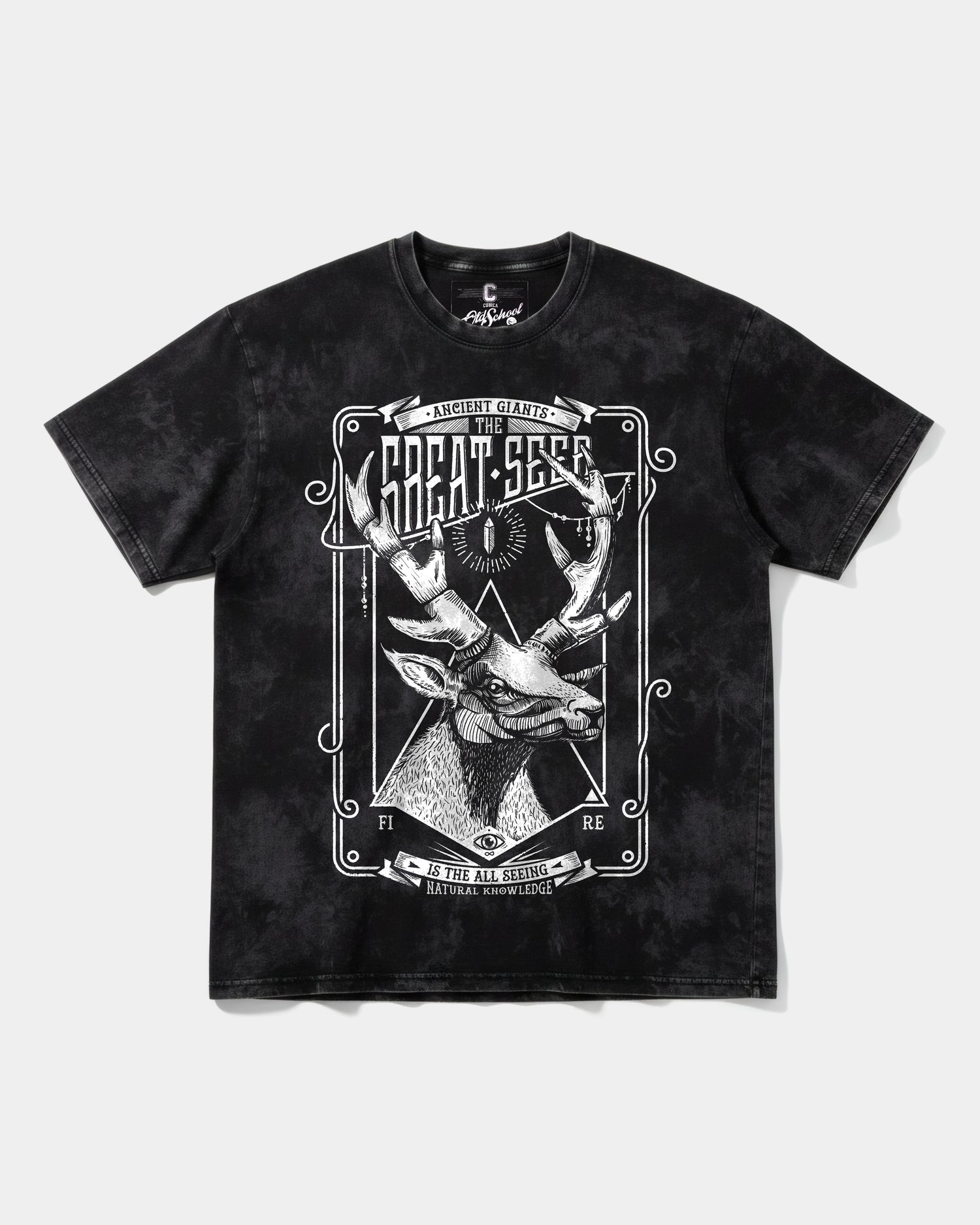 Camiseta The Seer Big Front Oversize Acid Negro