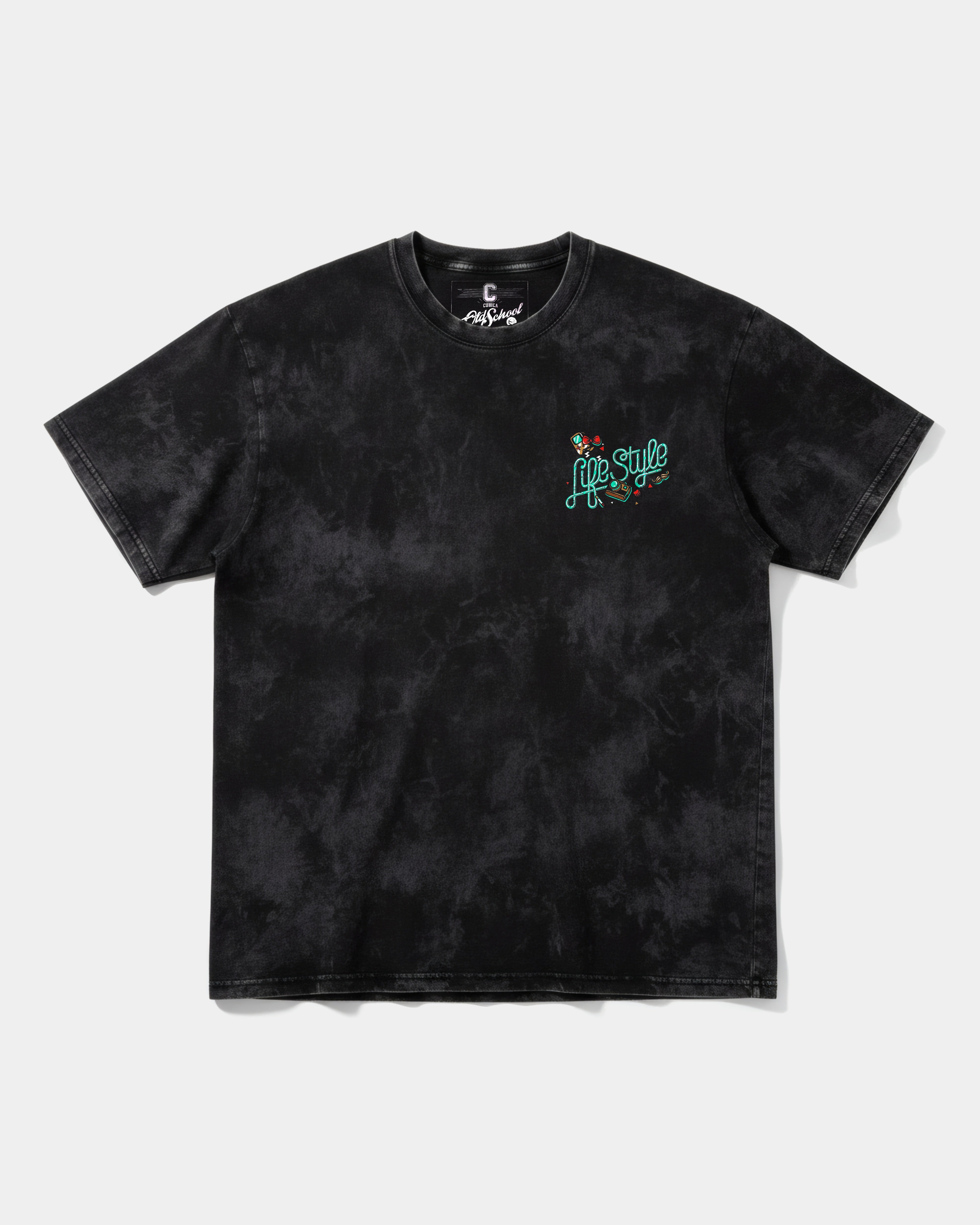 Camiseta Hipster Bear Pocket Front Oversize Acid