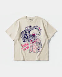 Camiseta Tropical Sound Big Front Oversize Basic Beige