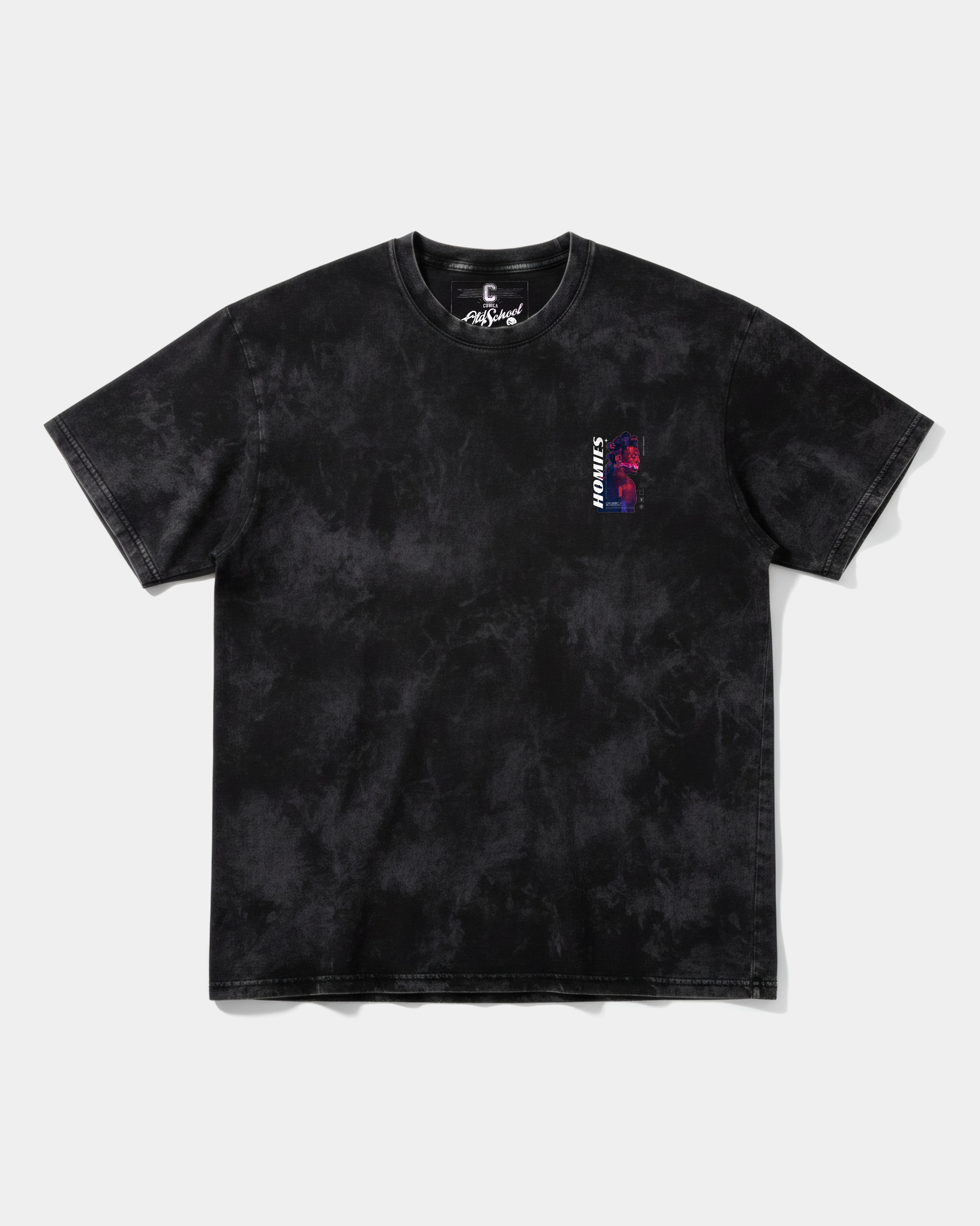 Camiseta Homies White Pocket Front Oversize Acid