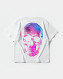 Camiseta Space Skull Big Back Oversize Basic Blanco