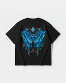 Camiseta Libertad Mariposa White Pocket Front Oversize Basic Negro