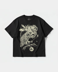 Camiseta Magic Owl Big Front Oversize Basic Negro
