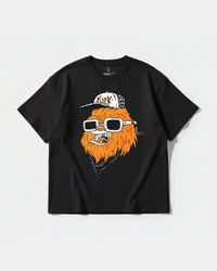 Camiseta Chewie Hippie Big Front Oversize Basic Negro