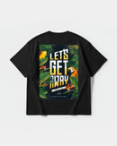 Camiseta Let S Get Away Big Back Oversize Basic Negro