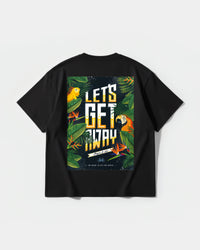 Camiseta Let S Get Away Big Back Oversize Basic Negro