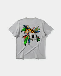 Camiseta Tiger Skull Big Back Regular Basic Gris