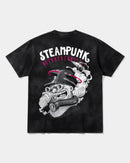 Camiseta Steampunk Retrofuturistic Big Back Oversize Acid Negro